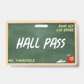 Badge Passeport de salle de bain de l'élève de l'enseign (Avant)