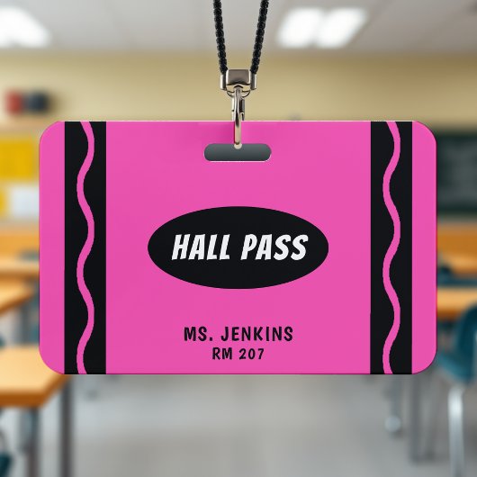 Badge Passeport de salle de classe pour enseignant crayo