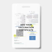 Badge Passeport de vaccin Covid Code QR Bleu marine ID (Arrière)