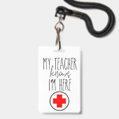 Badge Passeport infirmière scolaire (Avant avec lanière)