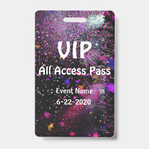 Badge Passeport tout accès VIP Vertical Personnaliser