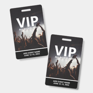 Badge Passeport VIP accès total Événement de concert Per