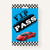Badge Passes VIP d'Anniversaire Cool Blue Race (Devant)