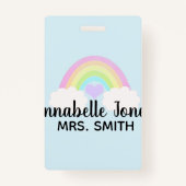 Badge Pastel Aquarelle Ciel bleu ciel (Dos)