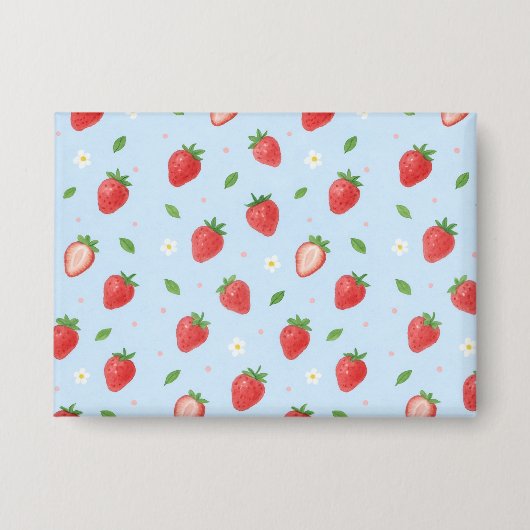 Badge Pastel Strawberry Dreams Motif sans couture (Recto)