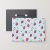 Badge Pastel Strawberry Dreams Motif sans couture (Recto/Verso)