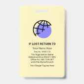 Badge Pastel Vague de douceur Photo d'employé (Back)