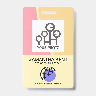 Badge Pastel Vague de douceur Photo d'employé