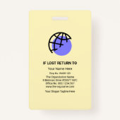 Badge Pastel Vague de douceur Photo d'employé (Dos)