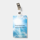 Badge Pasteur De L'Église Et Nom De Foi Du Clergé (Arrière avec clip)