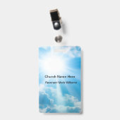 Badge Pasteur De L'Église Et Nom De Foi Du Clergé (Avant avec clip)