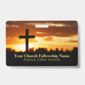 Badge Pasteur de l'église Sunset Cross2  (Avant)