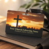 Badge Pasteur de l'église Sunset Cross2 