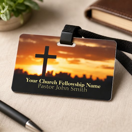Badge Pasteur de l'église Sunset Cross2 