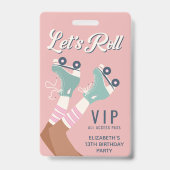 Badge Patinage à roulettes VIP Invitation de fête d'anni (Avant)