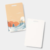 Badge Paysage d'hiver arrière - plan (Avant & arrière)
