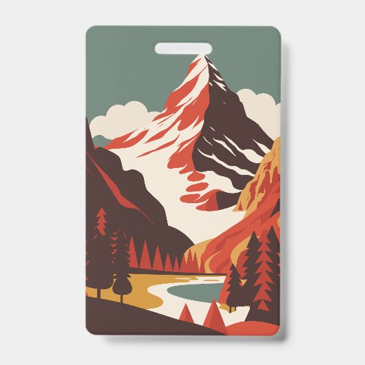 Badge Paysage du Mont Matterhorn (Avant)