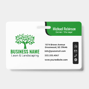 Badge Paysagisme Entretien de pelouse professionnel Logo