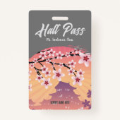 Badge Peach Blossom Hall Pass (Dos)