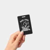 Badge Pêcheur Super Grand-Père Cool (Manuel / portable)