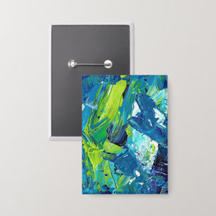 Badge Peinture acrylique abstraite en bleu