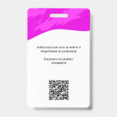 Badge Peinture rose | Médecin, infirmière, insigne d'ide (Arrière)