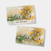 Badge Peinture sur tigre (Avant & arrière)