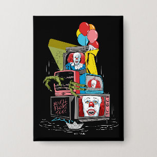 Badge Pennywise TV Stack classique - vous flotterez trop