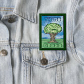 Badge Pensez au cerveau vert (Insitu)