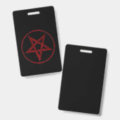 Badge Pentagram Red Devil (Recto et verso)