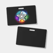 Badge pentagramme du Wiccan (Avant & arrière)