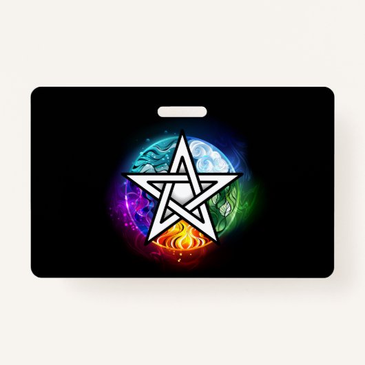 Badge pentagramme du Wiccan (Devant)