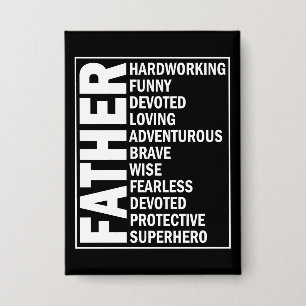 Badge Père Adjective Fête des pères Cool Papa Définition