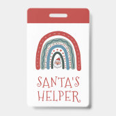 Badge Père Noël Helper Holiday, événement (Arrière)
