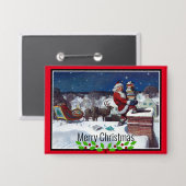 Badge Père Noël livre à Noël (Recto/Verso)