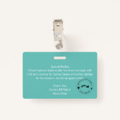 Badge père Noël Permis De Conduite En Semelle Pour Enfan (Dos avec clip)