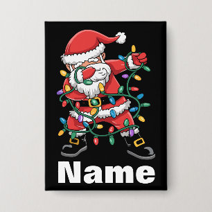 Badge Père Noël qui fait le dab Cadeau de Noël personnal
