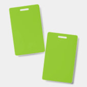 Badge Perroquet vert citron uni de couleur simple (Avant & arrière)