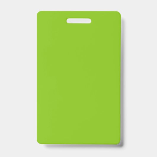 Badge Perroquet vert citron uni de couleur simple (Avant)