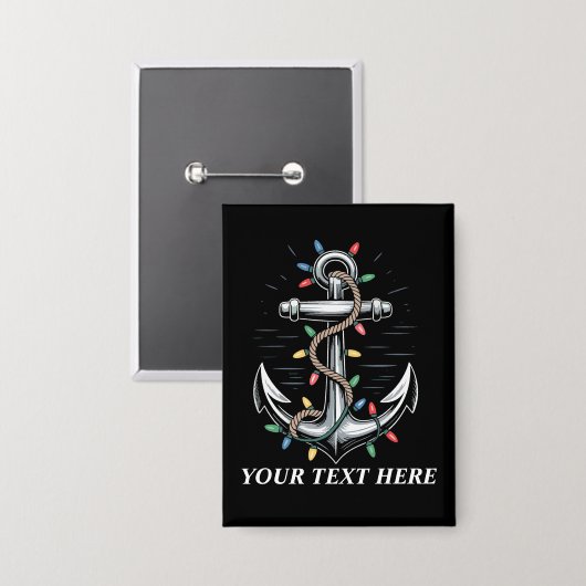 Badge Personalized Christmas Lights Boating Sailing  (Recto/Verso)