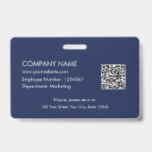 Badge Personalized Corporate Business Logo Modern ID (Back)