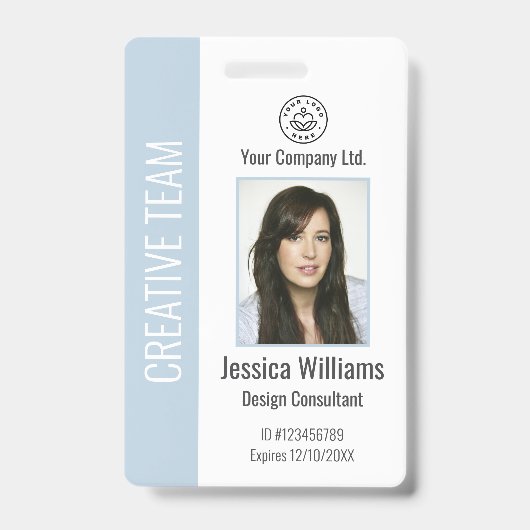Badge Personalized Corporate Employee ID Dusty Blue (Avant)