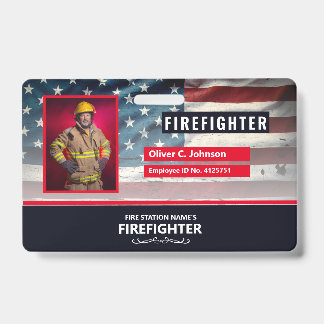 Badge Personalized Employee ID Card - Photo, Barcode,