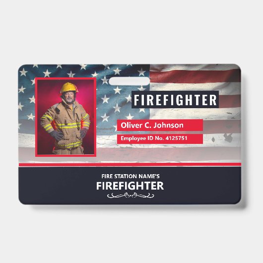 Badge Personalized Employee ID Card - Photo, Barcode, (Avant)