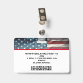 Badge Personalized Employee ID Card - Photo, Barcode, (Arrière avec clip)