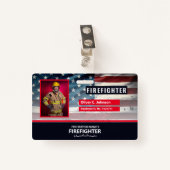 Badge Personalized Employee ID Card - Photo, Barcode, (Devant avec clip)