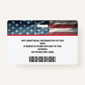 Badge Personalized Employee ID Card - Photo, Barcode, (Dos)