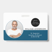 Badge Personalized Employee Photo ID Company Security Ba (Face)