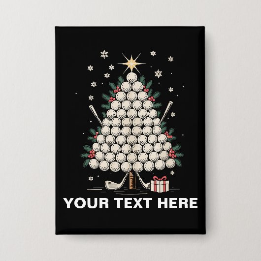 Badge Personalized Golf Christmas Tree Equipment Family (Recto)