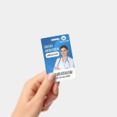 Badge Personalized Hospital Employee Logo & Photo ID (Manuel / portable)